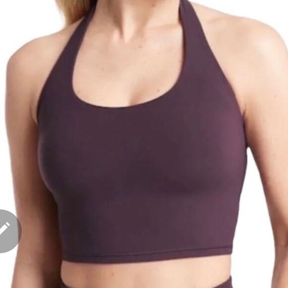 Athleta Other - ATHLETA Purple Halter Crop Top Sports Bra size Midium